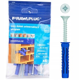 Kołek uniwersalny 4ALL 6x50mm z wkrętem 4,5x60mm