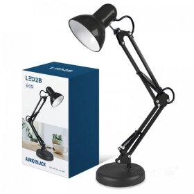 Lampa biurkowa AURIQ E27/1x60W IP20 czarny LED2B