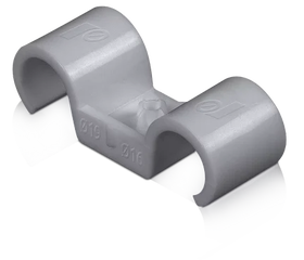 Uchwyt plastikowy posadzkowy 2-krotny do rurek instalacyjnych Ø20mm wzmocniony PA RAWLPLUG 