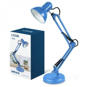 Lampa biurkowa AURIQ E27/1x60W IP20 niebieski LED2B 