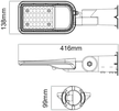 Oprawa uliczna LED 30W 4000K 3000lm 100° Ø60 IP65 120-240VAC (3)