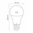 Źródło światła LED A70 E27 18W 3000K 1620lm 220° AC220-240V ECO LIGHT (2)