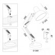 Lampa biurkowa AURIQ E27/1x60W IP20 czarny LED2B (3)