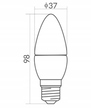Źródło światła LED B35 E27 5W 4000K 450lm 180° AC220-240V ECO LIGHT (2)