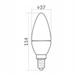 Źródło światła LED B35 E14 7W 3000K 630lm 180° AC220-240V ECO LIGHT (2)