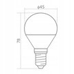 Źródło światła LED P45 E14 5W 3000K 450lm 180° AC220-240V ECO LIGHT (2)
