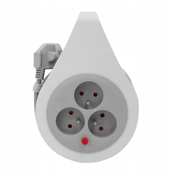 Przedłużacz bębnowy 10m IP20 3x2p+z 3x1mm2 10A PZ-ECO-3/10/3X1/H05VV-F