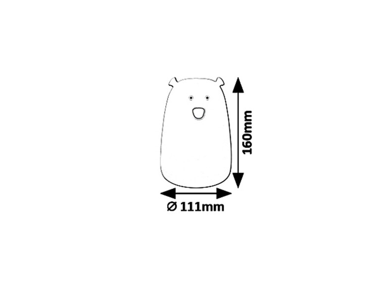 Lampa silikonowa LED RGB BALOO biała (6)