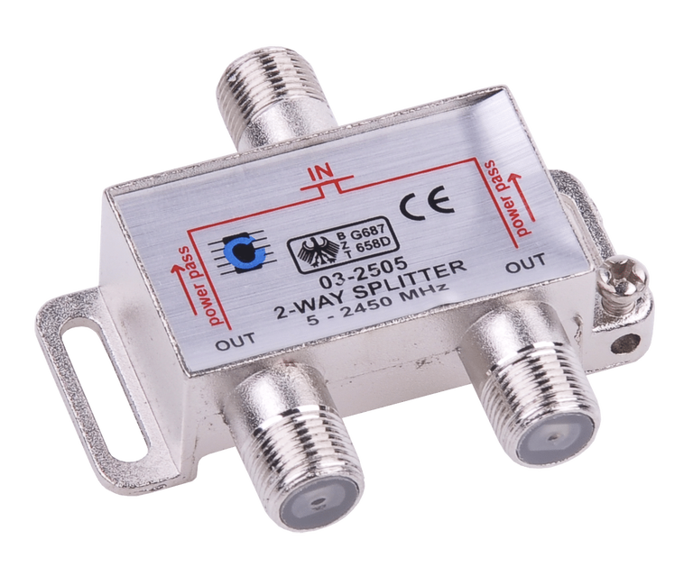 Złącze Splitter 2way 5-2450MHz Cabletech (1)
