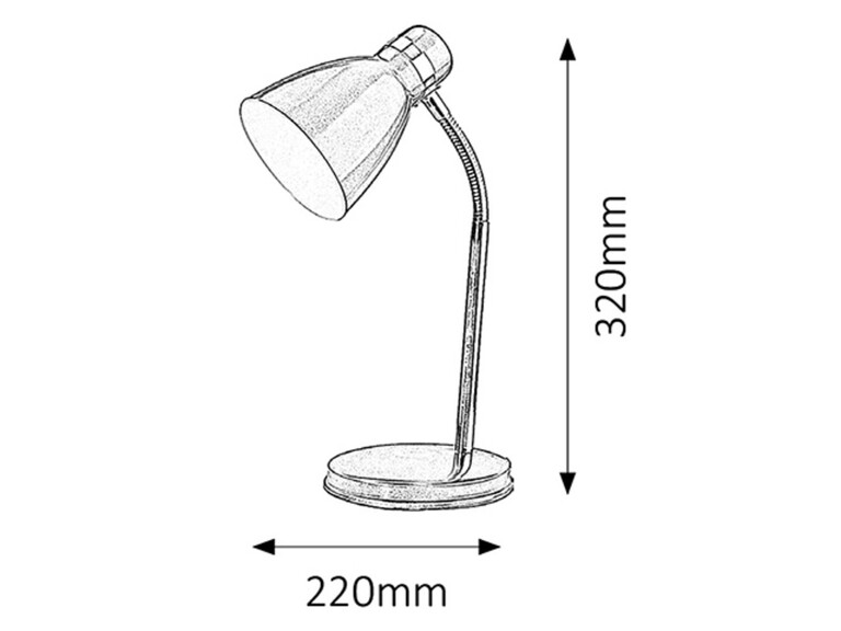 Lampka biurkowa Patric E14 1x40W niebieska (2)