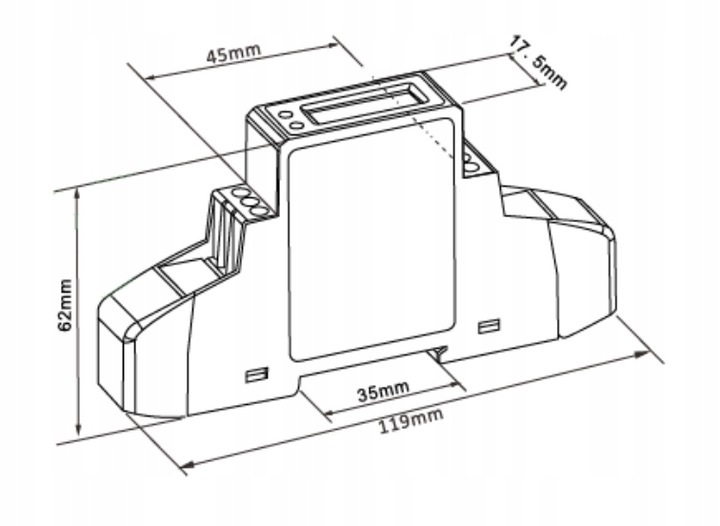 Licznik zużycia energii 1-fazowy 45A SDM 120 D (3)