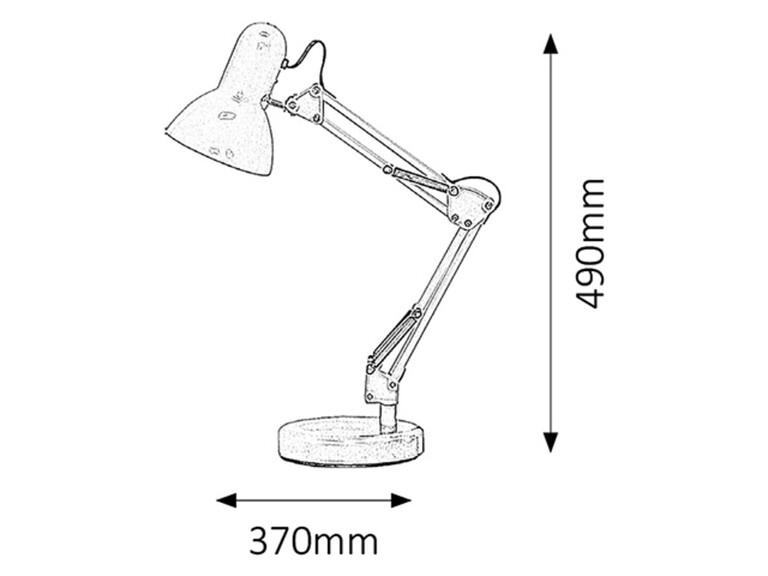 Lampka biurkowa SAMSON E27 60W 49x37cm IP20 czarna (2)