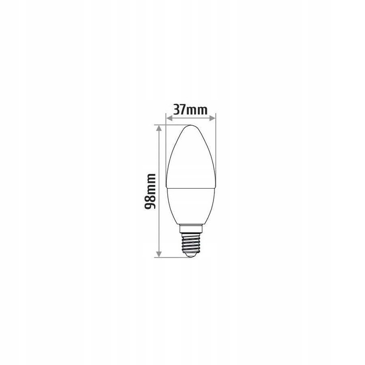 Źródło światła LED B35 E14 3W 4000K 270lm 180° AC220-240V ECO LIGHT (2)