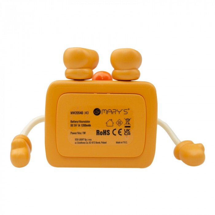 Lampka LED MARY'S USB 1W 1200mAh TOŚCIK pomarańczowa (3)