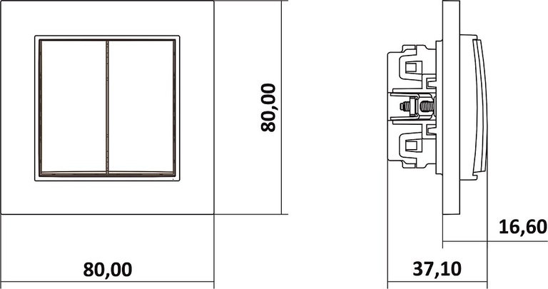 Łącznik świecznikowy czarny KARLIK MINI (2)