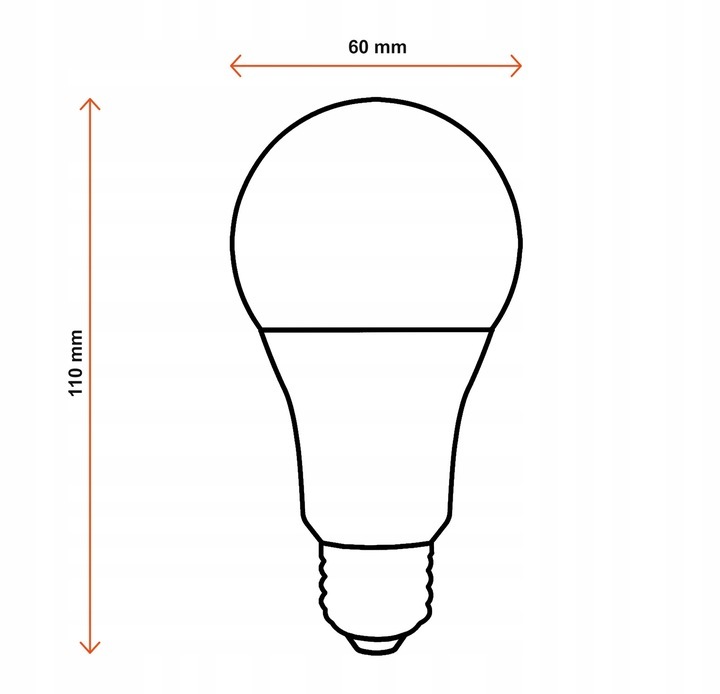 Źródło światła LED A60 E27 10W 4000K 900lm 180° AC/DC24V ECO LIGHT (2)