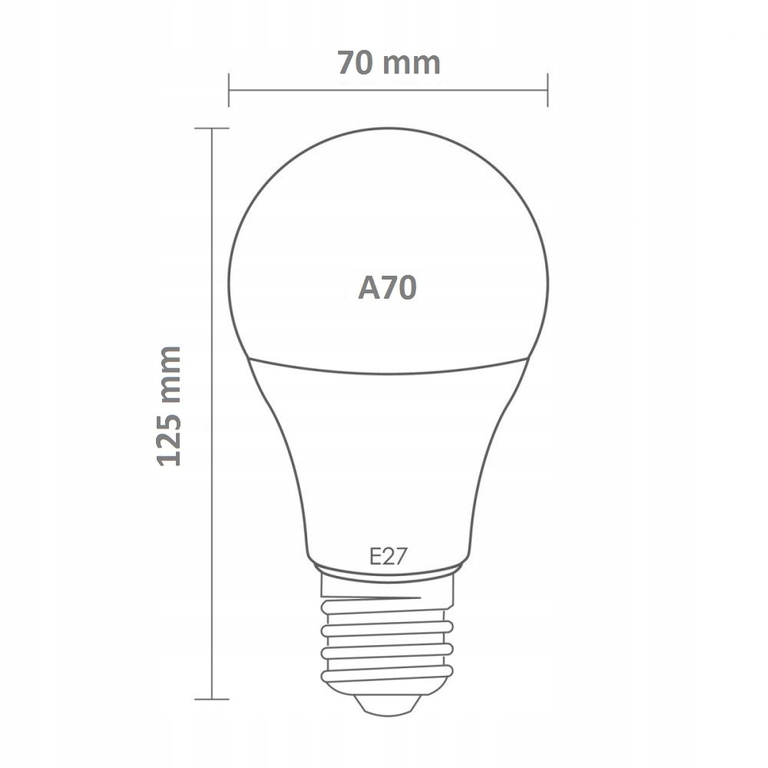 Źródło światła LED A60 E27 10W 3000K 900lm 180° AC/DC24V ECO LIGHT (2)