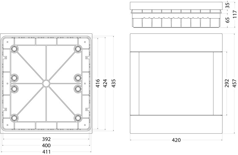 Rozdzielnica p/t 2x18 IP40 SRp-36/2 (N+PE) (3)