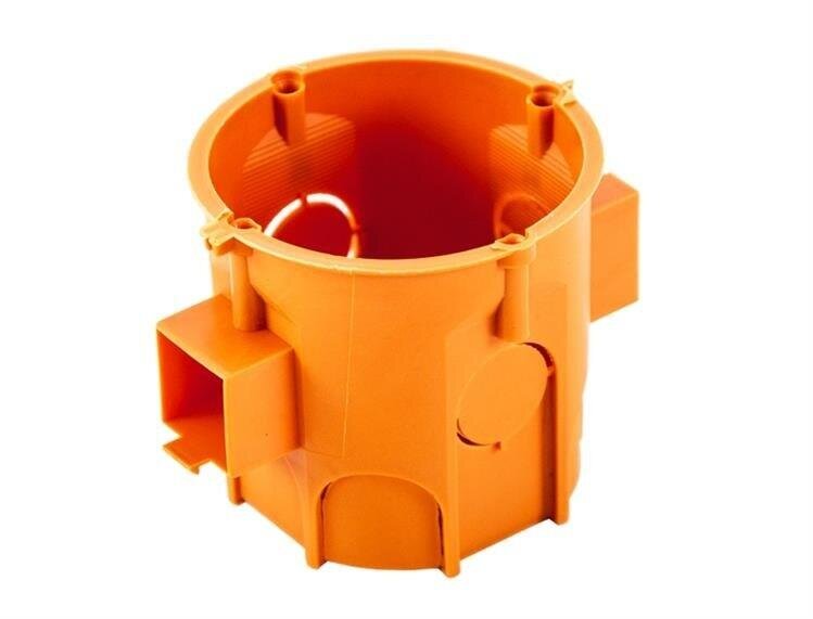 Puszka podtynkowa Ø60 głęboka łączona bez wkrętów pomarańczowa PK60 lux (1)