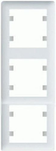 Ramka 3-krotna LUMINA SOUL pionowa biała WL5130 (1)