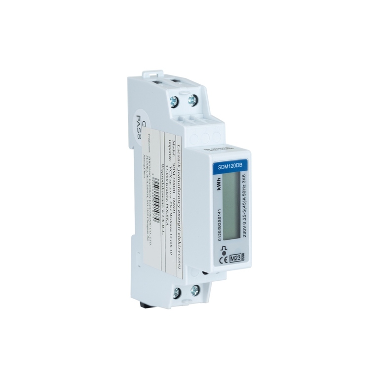 Licznik zużycia energii 1-fazowy 45A SDM 120 DB z podświetleniem (2)