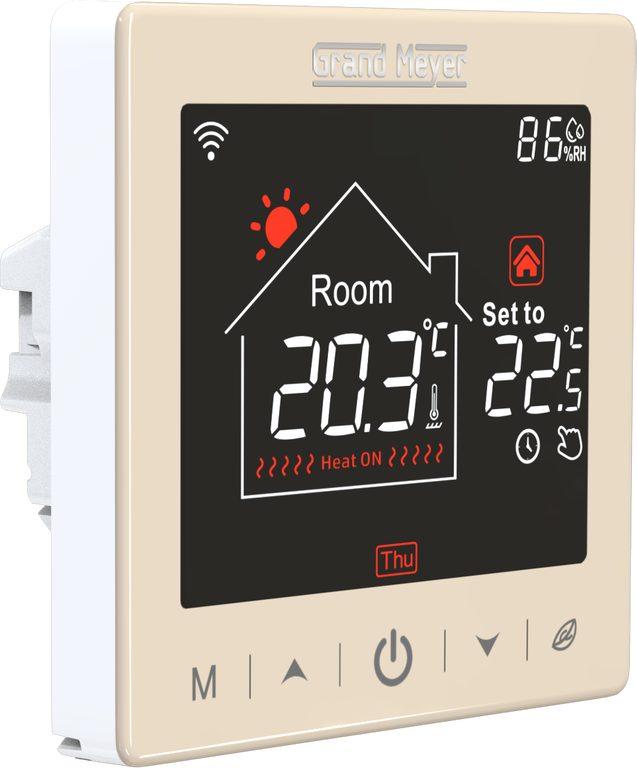 Programowalny termostat Grand Meyer SN-15 z Wi-Fi Złoty (3)