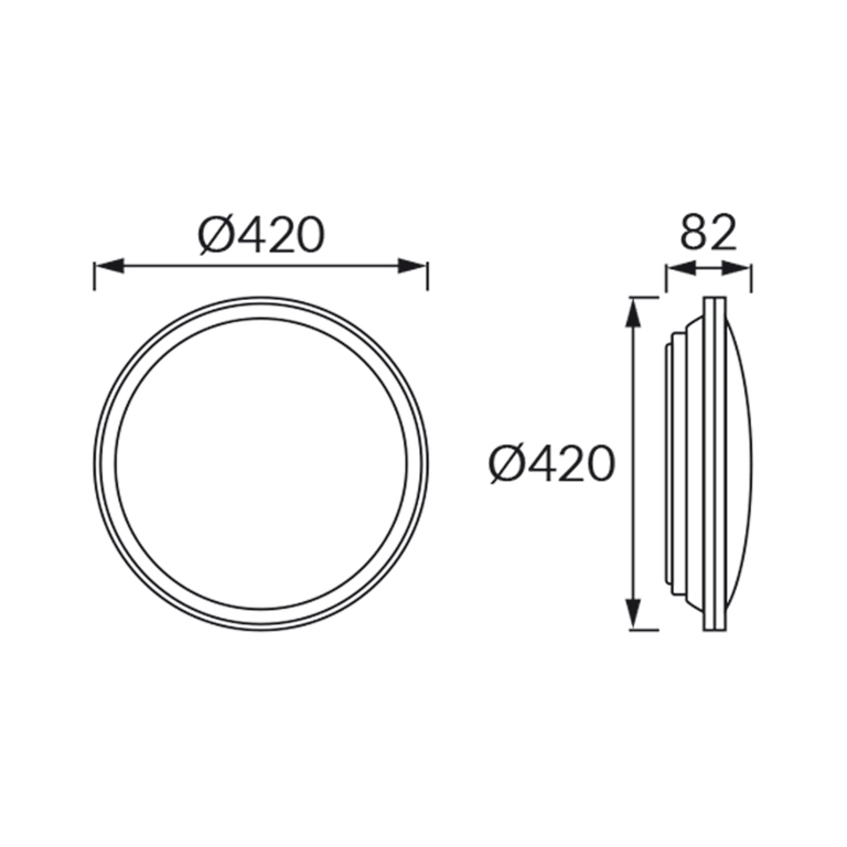 Plafoniera FIESTA LED C 24W 1380lm CCT 140° Ø420x82mm IP20 IDEUS Czarno/Złoty (2)