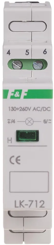 Lampka kontrolna zasilania - jednofazowa LK-712G 130-260V ZIELONA (1)