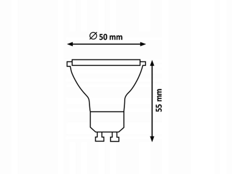Źródło światła LED GU10 3W 4000K 240lm 100° AC220-240V 32mA RABALUX (2)